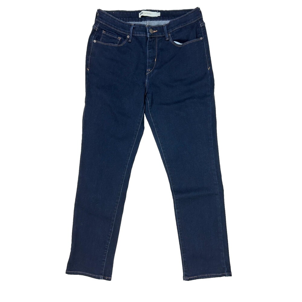 Levi's Mid Rise Skinny Jeans Dark Wash Blue Denim Stretch Pant Cotton Classic 10